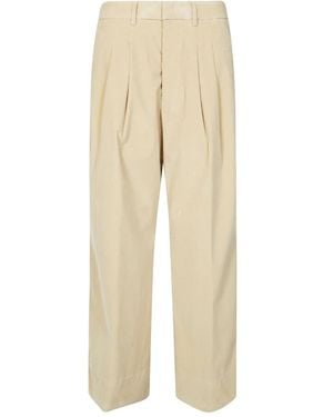 Dondup Pantaloni Eloise Con Pieghe - Neutro