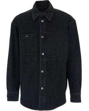 WOOYOUNGMI City-Print Denim Shirt - Blue