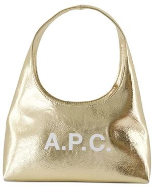 A.P.C. Ninon メタリック ショルダーバッグ ベイビー - ナチュラル