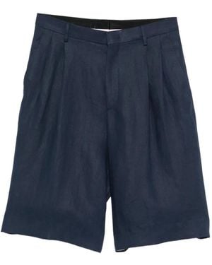 Tagliatore B-Effie Pleated Shorts - Blue