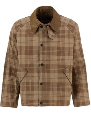 Barbour Check Windbreaker - Brown