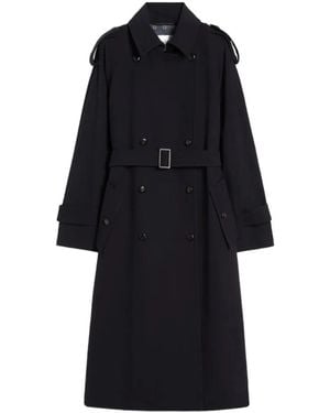 Max Mara Certo Double-Breasted Trench Coat - Black