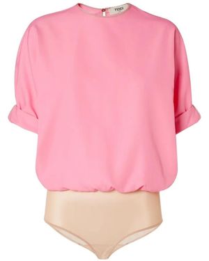 Fendi Crew-Neck Bodysuit - Pink