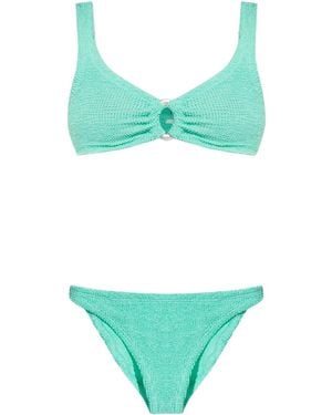 Hunza G Julia Crinkled Bikini - Green