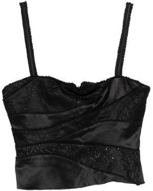 Botsi Eterna Patchwork-Design Top - Black