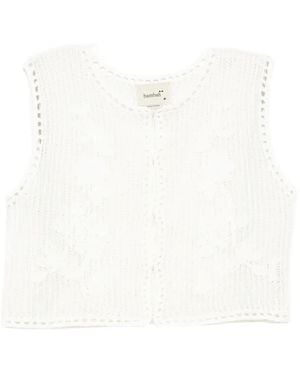 Bambah Crochet Vest - White