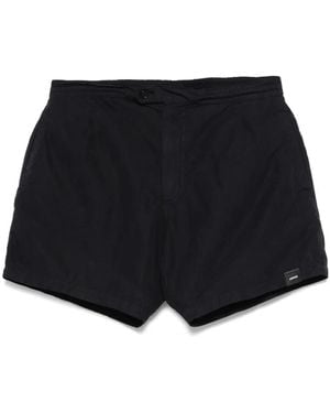 Aspesi Short De Bain À Patch Logo - Noir