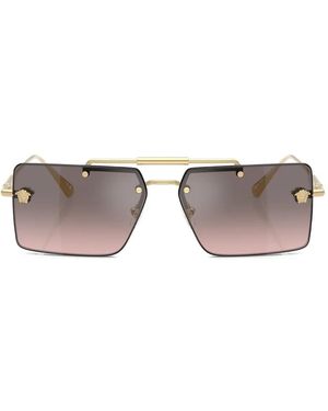 Versace Medusa Square-Frame Sunglasses - Grey
