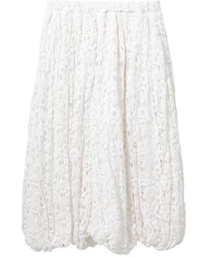 Comme des Garçons Cutwork Cropped Pants - White