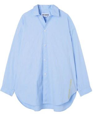 Sunnei Striped Detailed Shirt - Blue