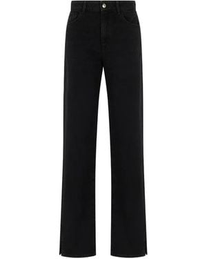 ICON DENIM Jodie Side-Slit Jeans - Black