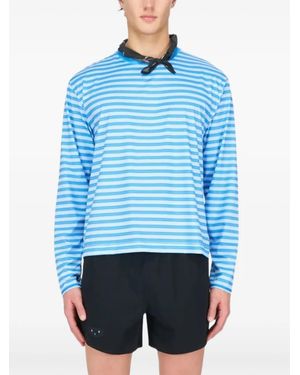 UNNA T-Shirt Rayée À Manches Longues - Blue