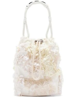 Plan C Bolso Bombonera Con Lentejuelas - Blanco