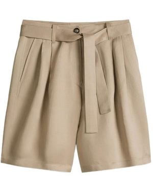 Marc O' Polo Pleated Tailored Shorts - Natural