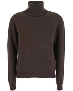 SOLOCASCMIR Roll-Neck Cashmere Jumper - Black