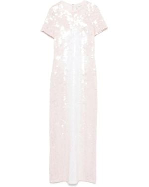 Sportmax Sequinned Midi Dress - White