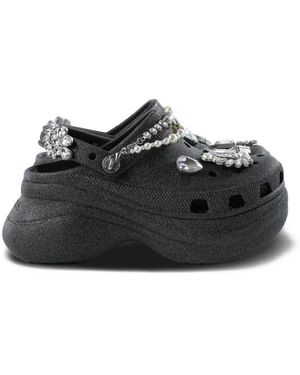 Crocs™ Bae Wedding Crystal-Embellished Faux-Pearl Mules - Black