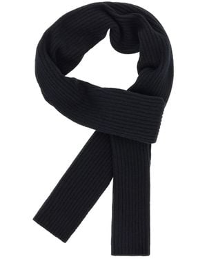 BOGGI Ribbed Cashmere Scarf - Black