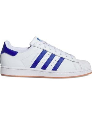 adidas Superstar Gestreepte Sneakers - Blauw
