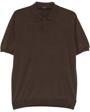 Zanone Buttoned Polo Shirt - Brown