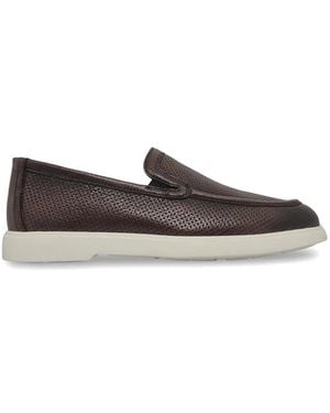 Neil Barrett Perforated Leather Loafers - Grey