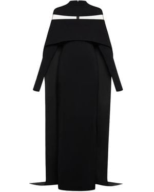 Chats by C.Dam Nehru Long-Sleeved Maxi Dress - Black