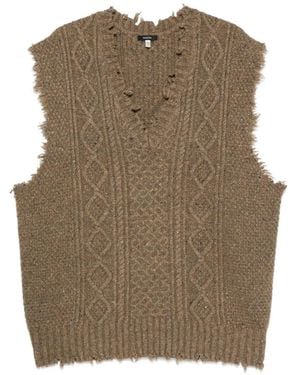 R13 V-Neck Top - Brown