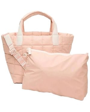 VEE COLLECTIVE Medium Porter Quilted Tote Bag - Pink