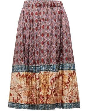 Pierre Louis Mascia Geometric-Pattern Midi Skirt - Pink