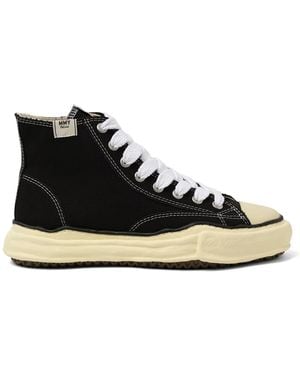 Maison Mihara Yasuhiro Original Vintage Colour Sole Canvas High-Top Trainer - Black