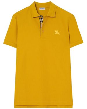 Burberry Cotton Polo Shirt - Yellow