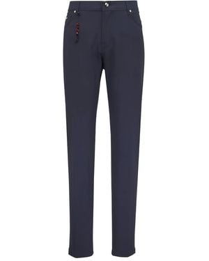 Marco Pescarolo Charm-Detail Trousers - Blue