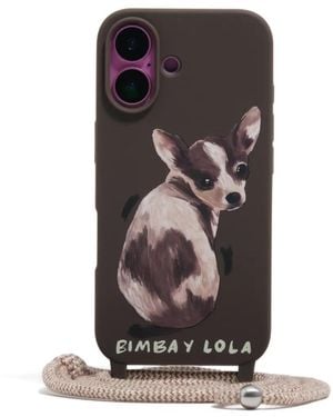 Bimba Y Lola Iphone 16 Dog Charm Case - Brown