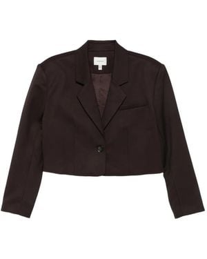 Gestuz Cropped Single-Breasted Jacket - Black