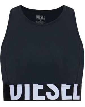 DIESEL Sibilla-D-Pop Logo-Band Top - Blue