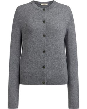 12 STOREEZ Crew-Neck Cardigan - Grey