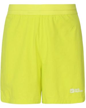 Jack Wolfskin Elastic-Waist Shorts - Yellow