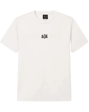 ARMANI EXCHANGE Logo-Print Crew-Neck T-Shirt - White