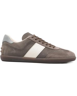 Tod's Tabs Stripe Panelled Trainers - Brown