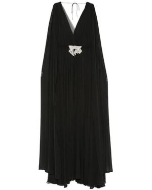 SILK LOVE & LACE Ilena Crystal-Embellished Maxi Dress - Black