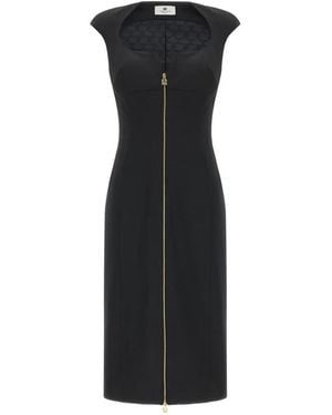 Elisabetta Franchi Midi Dress - Black