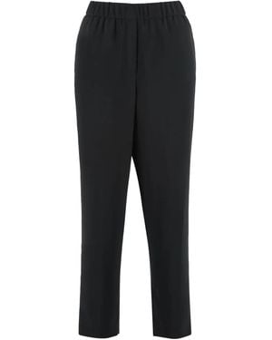 Peserico Elasticated-waist trousers - Negro