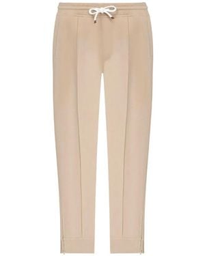 Brunello Cucinelli Zipped-Hem Sweatpants - Natural