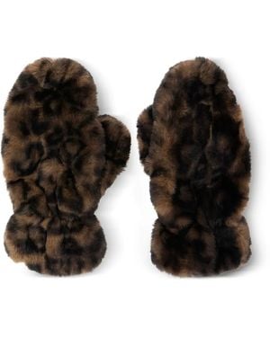 Apparis Guantes Con Motivo De Leopardo - Negro