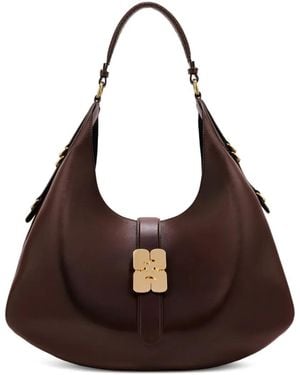 Ganni Large Kat Bag - Brown