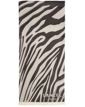Lancel Zebra Mania Wool Scarf - Grey