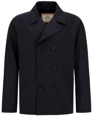 Herno Chaquetón Con Doble Botonadura - Azul