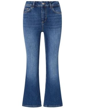 Liu Jo Bootcut Jeans With Rhinestones - Blue