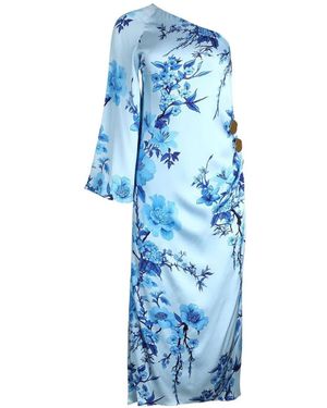 Borgo De Nor Atlantis One-Shoulder Midi Dress - Blue