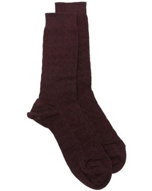 Missoni Zigzag-Knit Socks - Purple